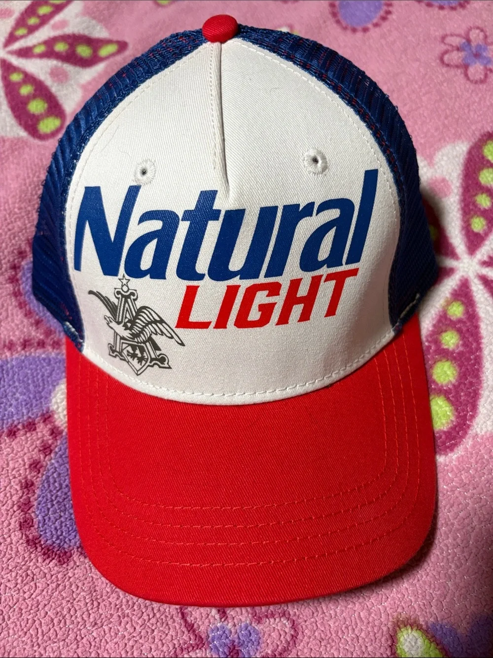 Natural Light Red, White & Blue Trucker Hat